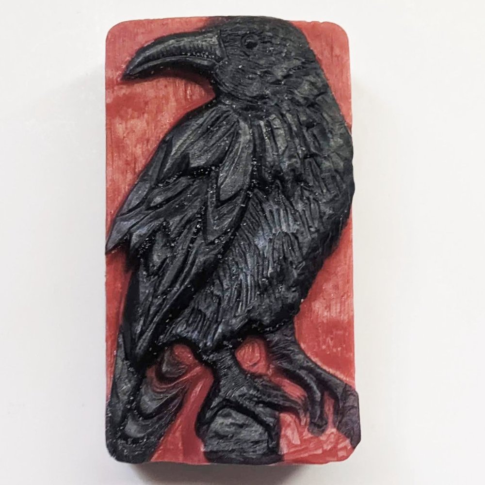 Gothic Raven Vegan Soap Bar Elderflower Scent Handmade - Picture 1 of 4